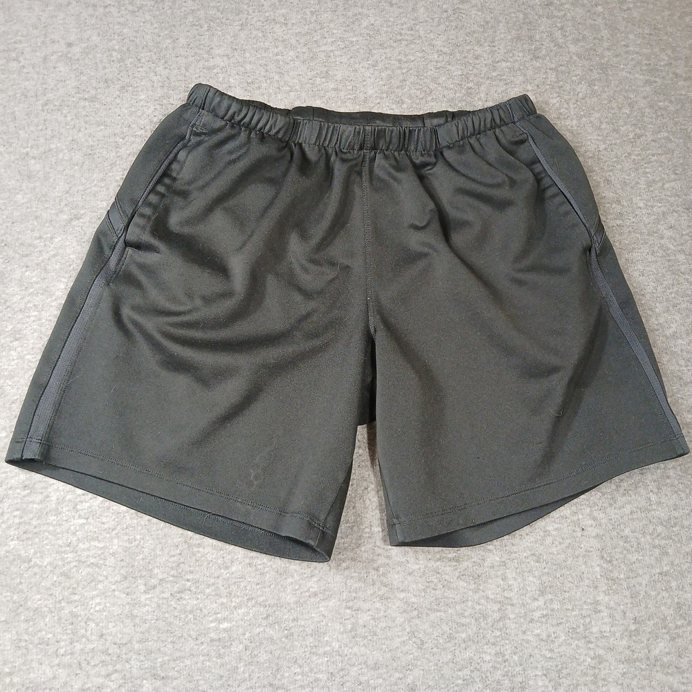 Urban‎ Frontier Mens Black Athletic Running Shorts Zipper Pocket Medium